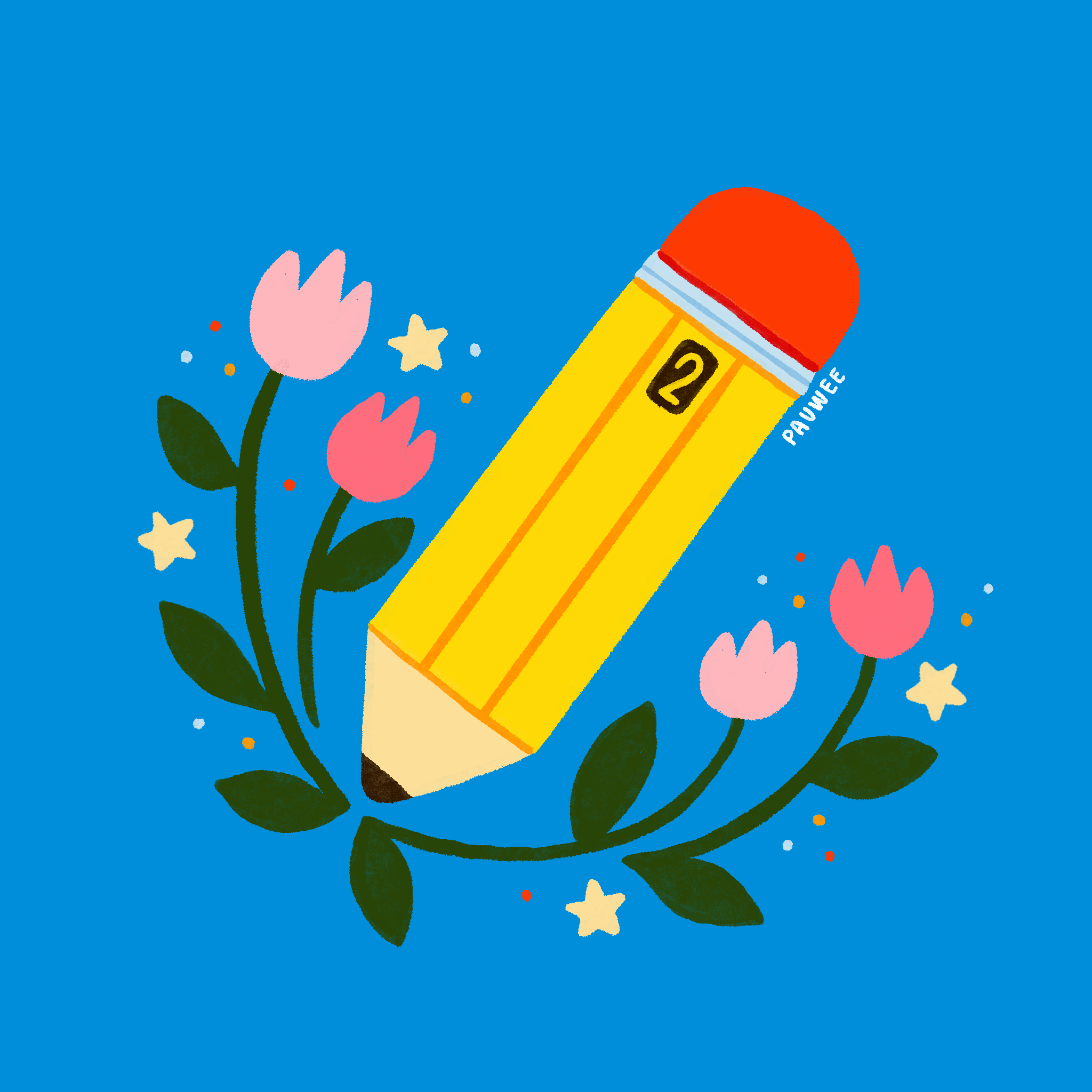 Social media icon with artistic elements