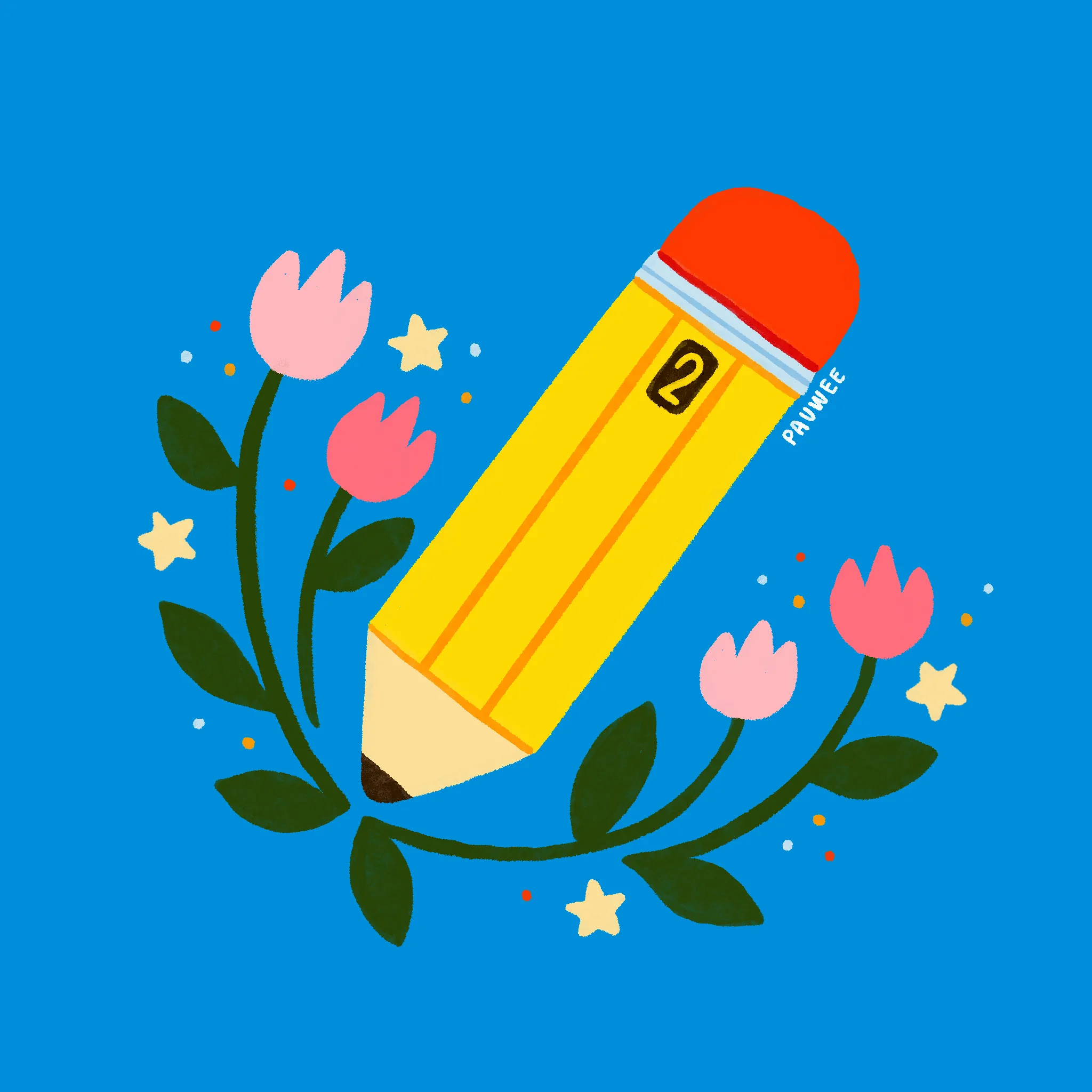 Social media icon with artistic elements