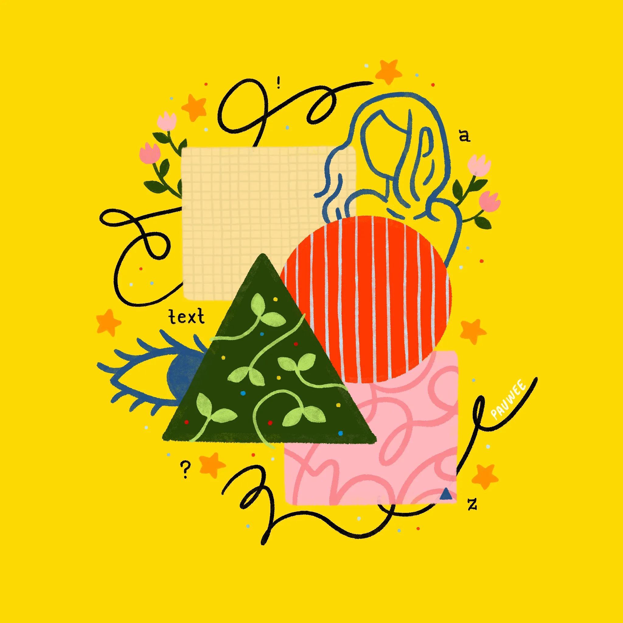 Decorative icon illustration for social media