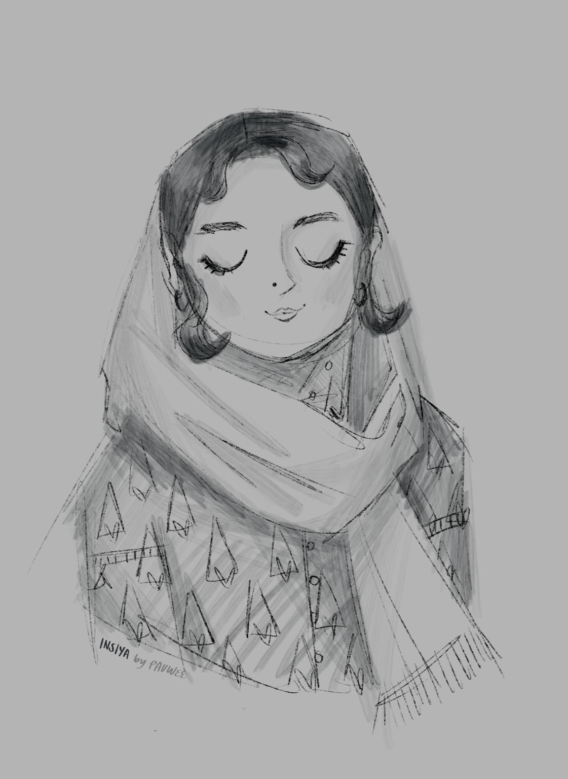 Creative drawing experiment with colorful illustration