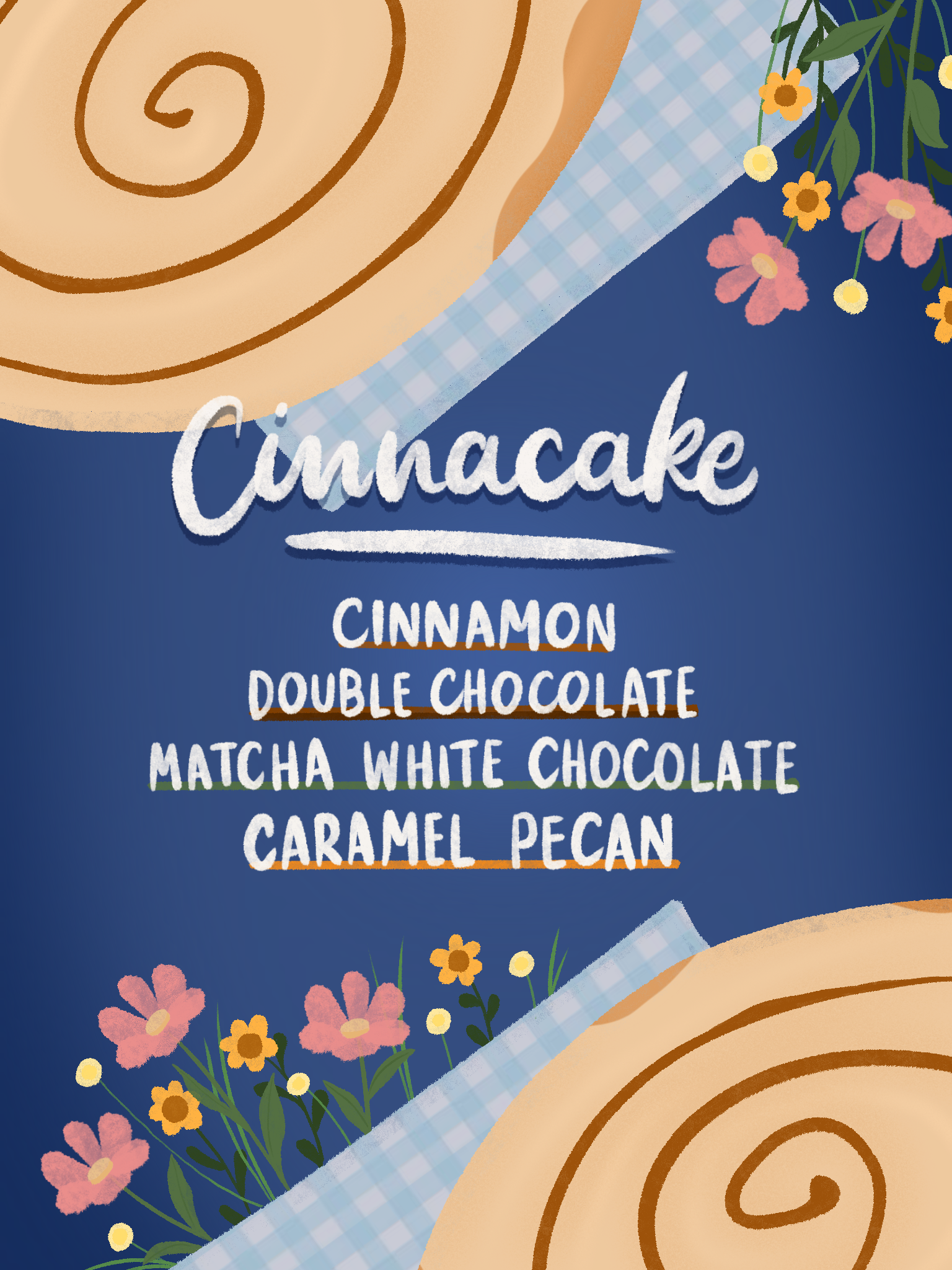 The Rolls Kitchen poster design with bakery branding